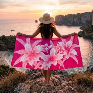 New Design Rayon Sarong Hand Painted by Balinese Artisans